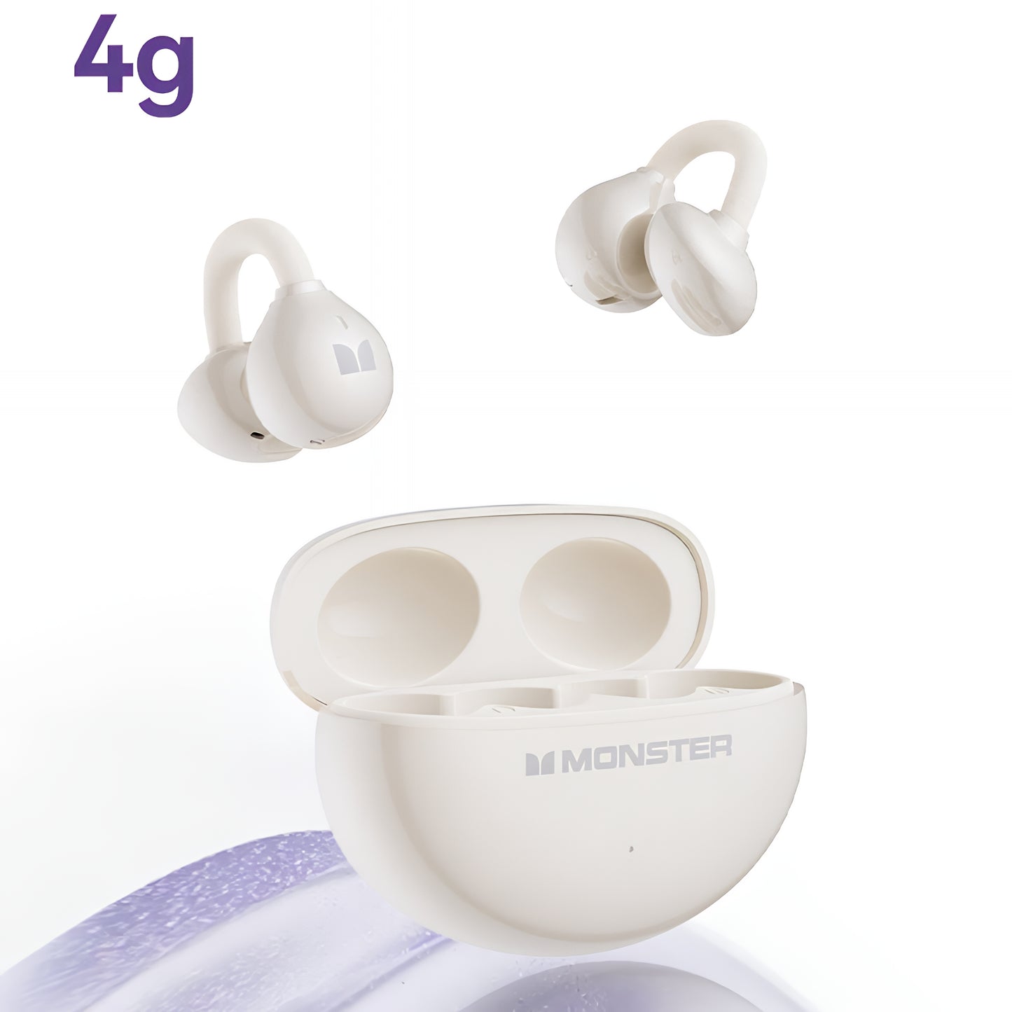 Handsfree Bluetooth Monster AirClip AC200, TWS, Svetlo krémová