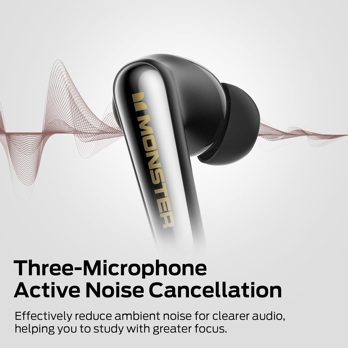 Handsfree Bluetooth Monster Clarity 200, TWS, ANC, Čierna