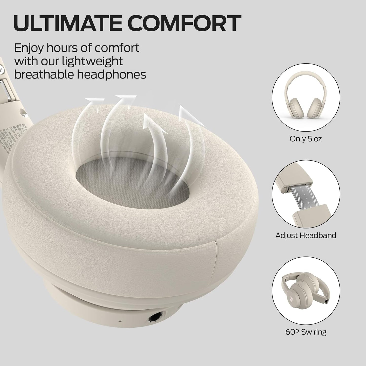 Bluetooth handsfree Monster Mission 100, MultiPoint, A2DP, ANC, biela