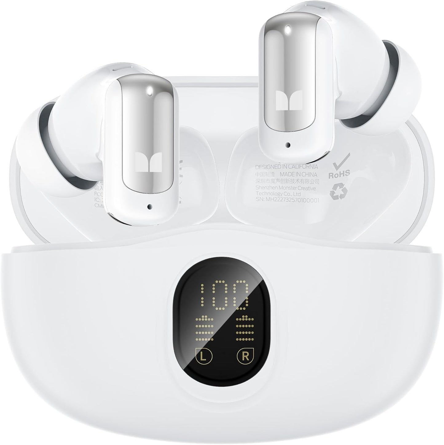 Handsfree Bluetooth Monster N-Lite 217, TWS, Biela