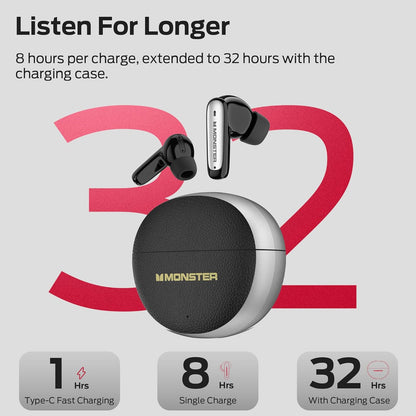 Handsfree Bluetooth Monster N-Lite 310, TWS, Čierna