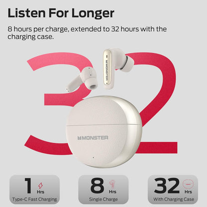 Handsfree Bluetooth Monster N-Lite 310, TWS, Svetlo krémová