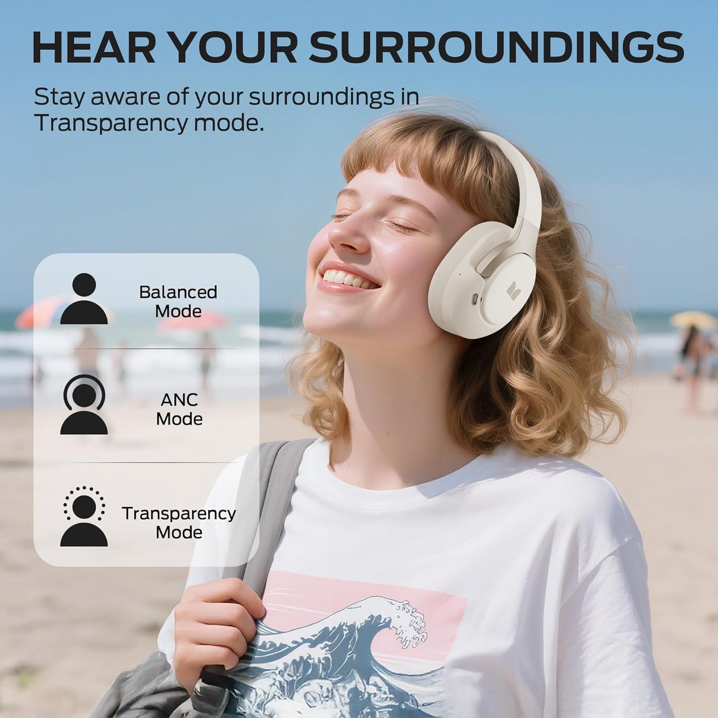 Handsfree Bluetooth Monster Persona 5th, MultiPoint, A2DP, ANC, Biela