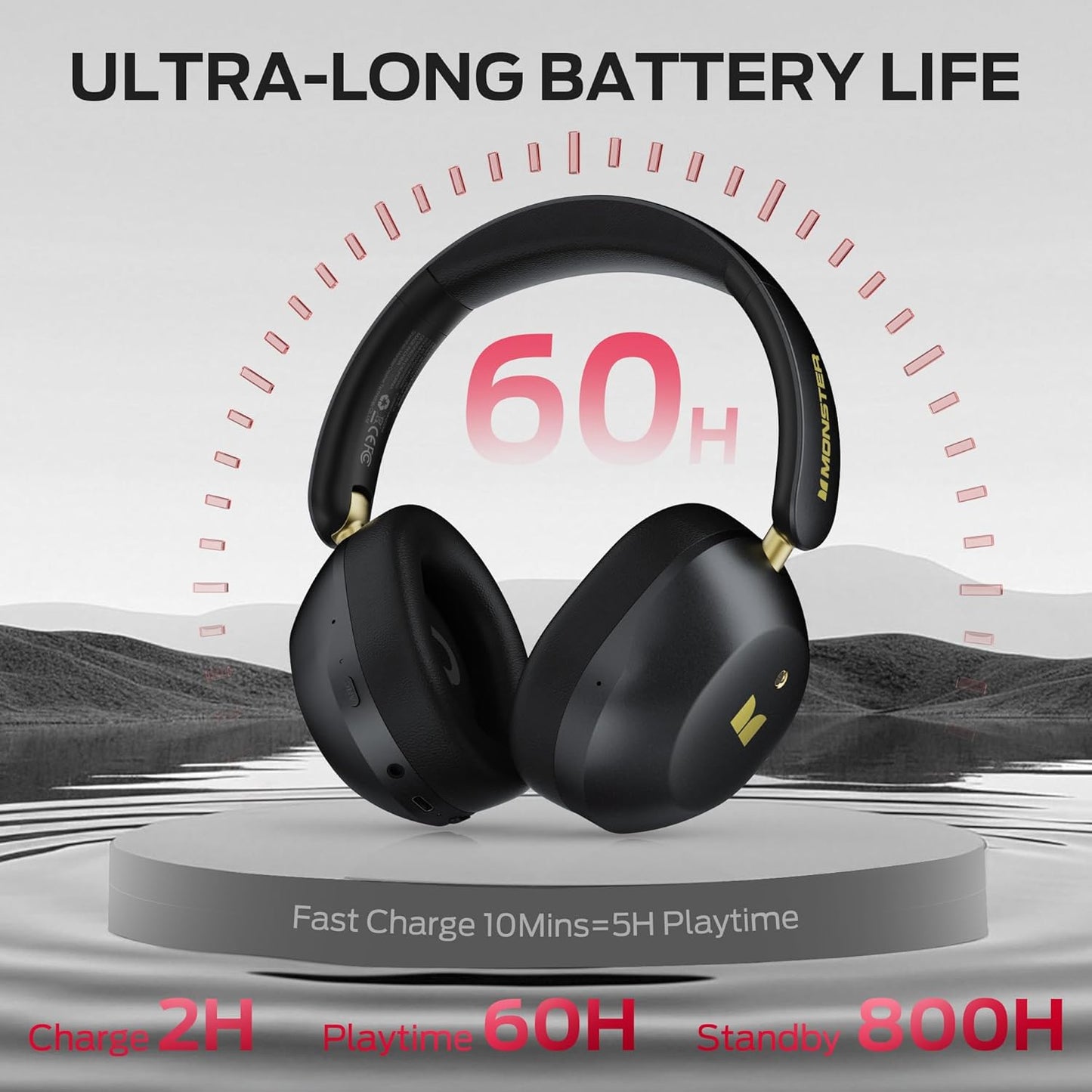Handsfree Bluetooth Monster Persona 6th, MultiPoint, A2DP, ANC, Čierna