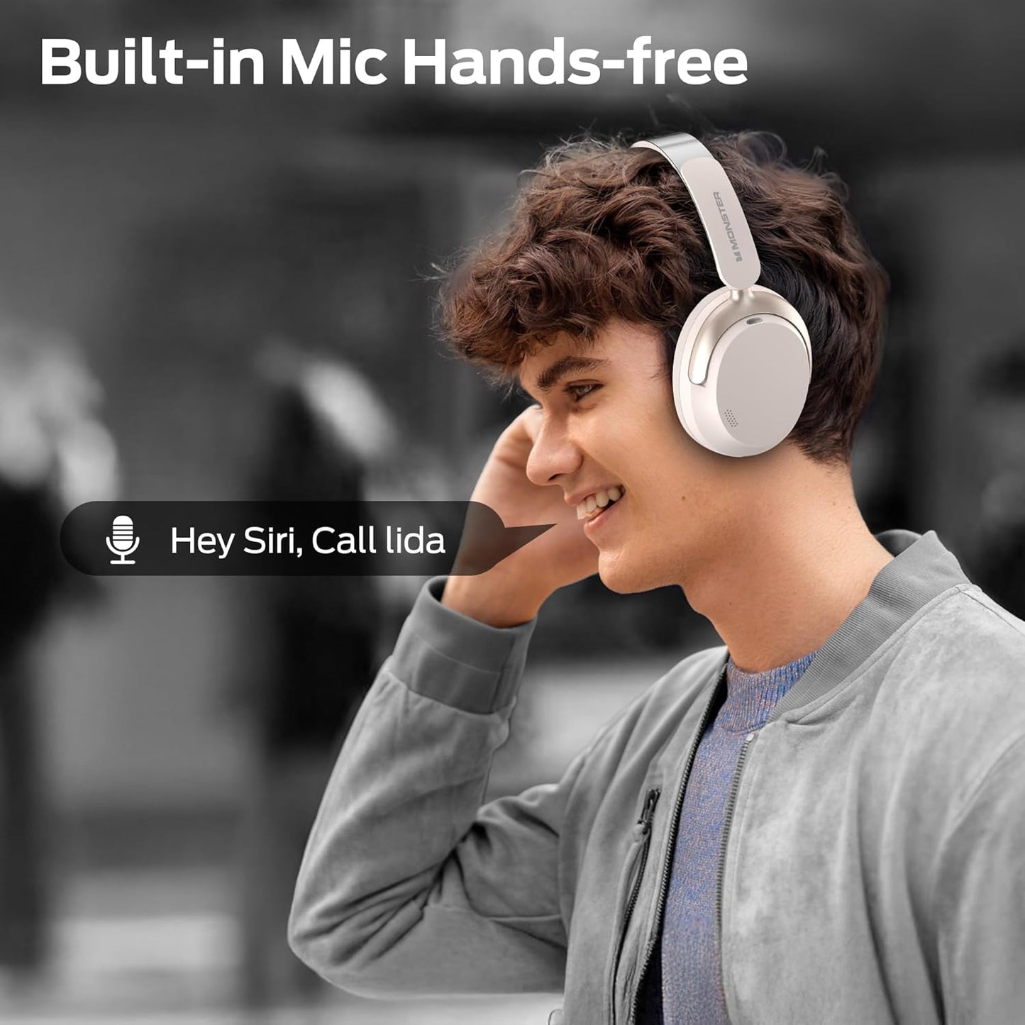 Handsfree Bluetooth Monster Persona 3rd, MultiPoint, A2DP, ANC, Biela