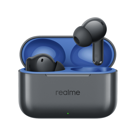 Handsfree Bluetooth Realme Buds T200, TWS, ANC, MultiPoint, Sivá