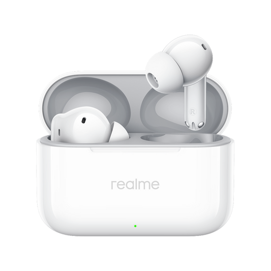 Handsfree Bluetooth Realme Buds T200, TWS, ANC, MultiPoint, Biela