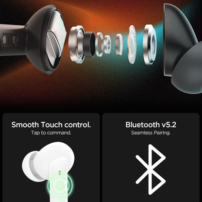 Handsfree Bluetooth Spigen SA2402, TWS, ANC, Čierna