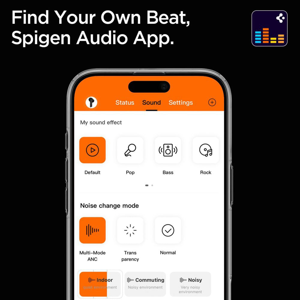 Handsfree Bluetooth Spigen SA2402, TWS, ANC, Čierna ASD07888