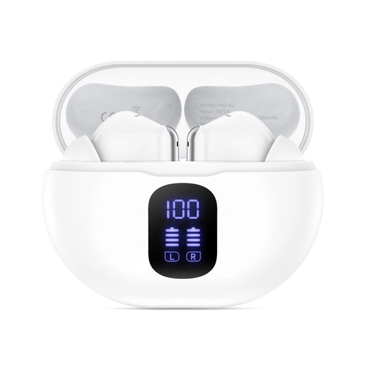 Handsfree Bluetooth Tech-Protect Ultraboost Pro G2, TWS, Biela