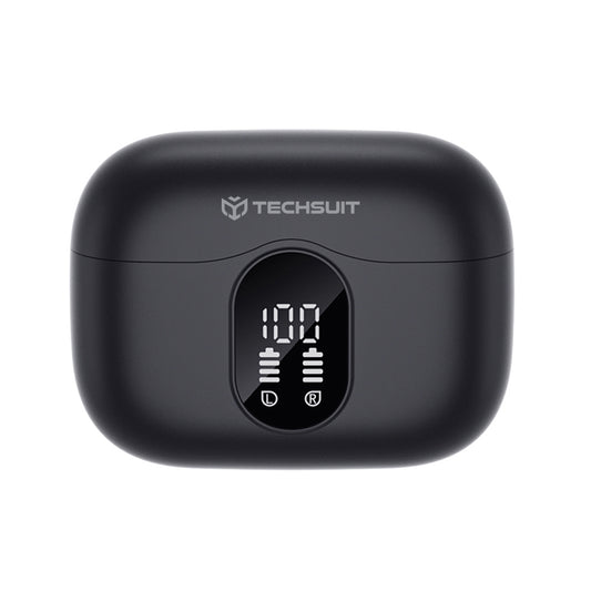 Handsfree Bluetooth Techsuit CW3 WaveBeat 100, TWS, ANC, Čierna