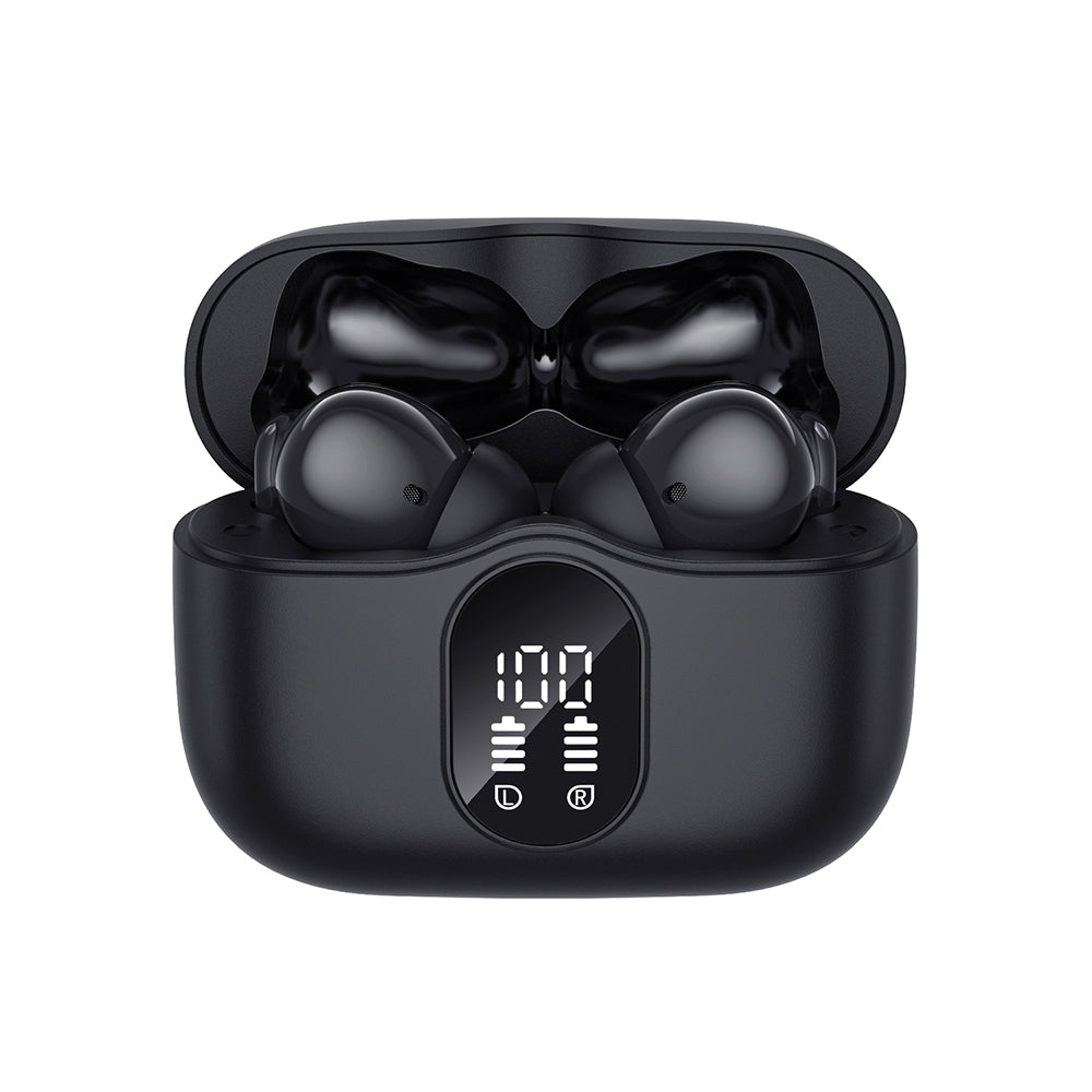 Handsfree Bluetooth Techsuit CW3 WaveBeat 100, TWS, ANC, Čierna