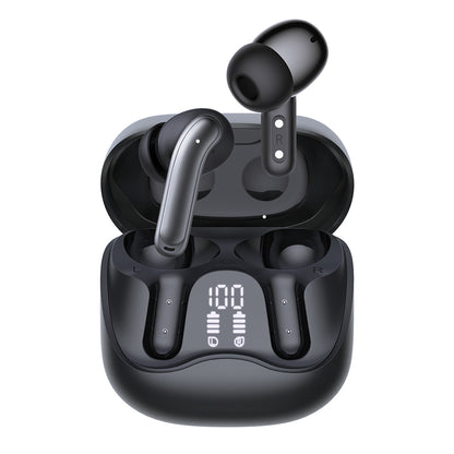 Handsfree Bluetooth Techsuit CW5 EchoFit Pro, TWS, ANC, MultiPoint, Čierna