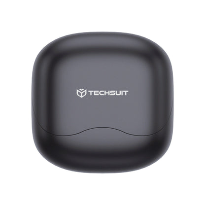Handsfree Bluetooth Techsuit CW5 EchoFit Pro, TWS, ANC, MultiPoint, Čierna
