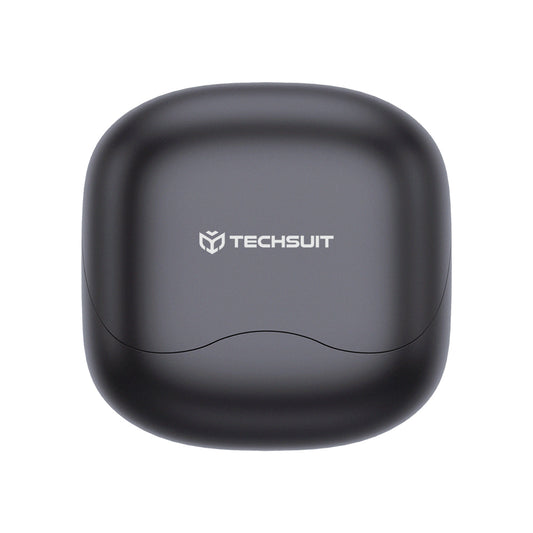 Handsfree Bluetooth Techsuit CW5 EchoFit Pro, TWS, ANC, MultiPoint, Čierna