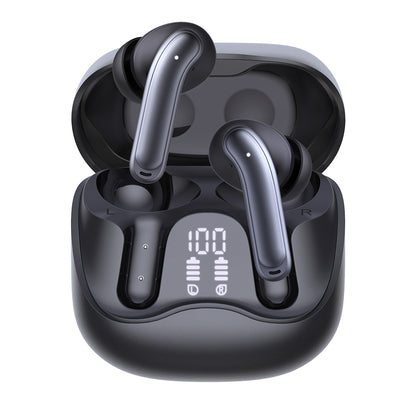 Handsfree Bluetooth Techsuit CW5 EchoFit Pro, TWS, ANC, MultiPoint, Čierna