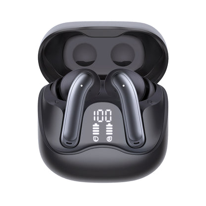 Handsfree Bluetooth Techsuit CW5 EchoFit Pro, TWS, ANC, MultiPoint, Čierna