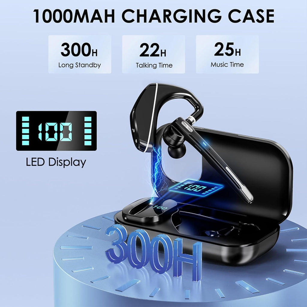 Bluetooth headset Techsuit Hearyo A6L pre call centrum, čierna