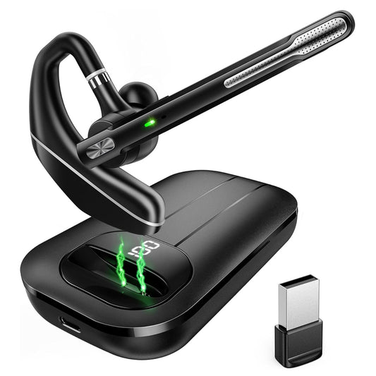 Bluetooth headset Techsuit Hearyo A6L pre call centrum, čierna