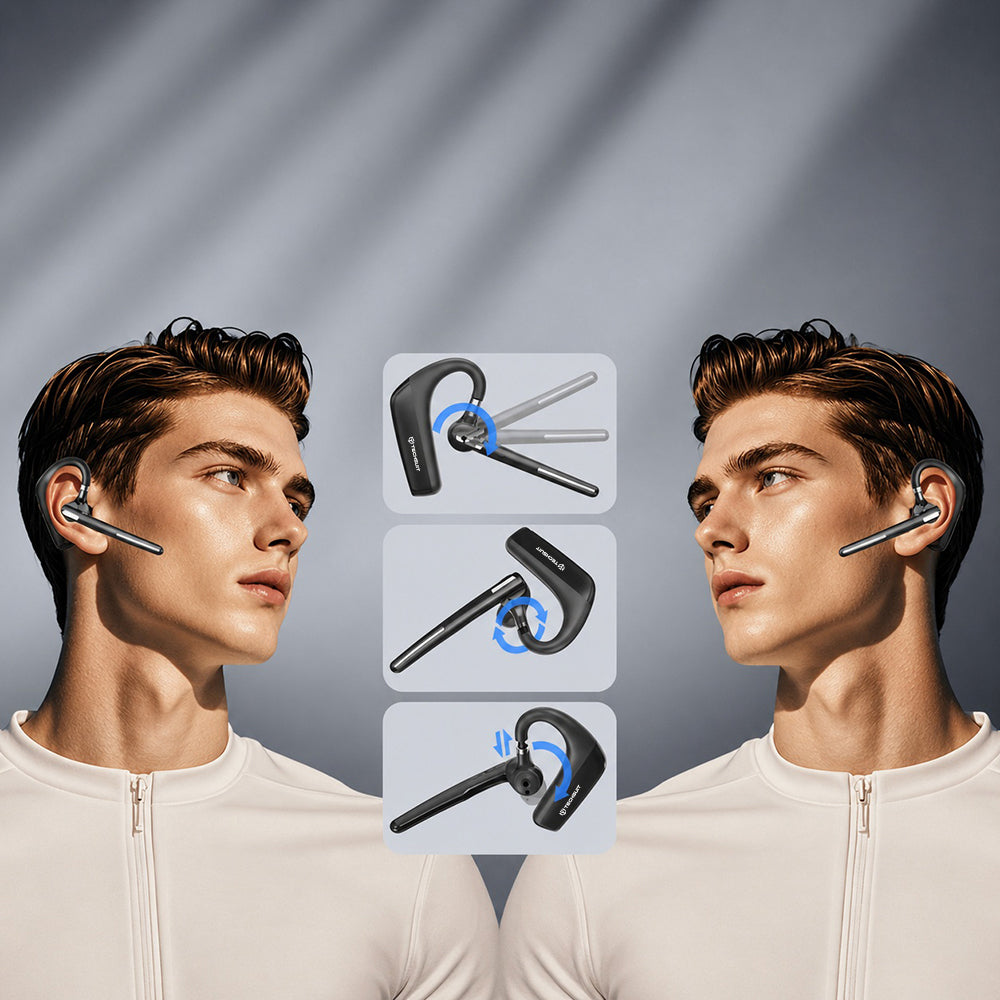 Handsfree Bluetooth Techsuit PowerTalks G6, MultiPoint, A2DP, Čierna