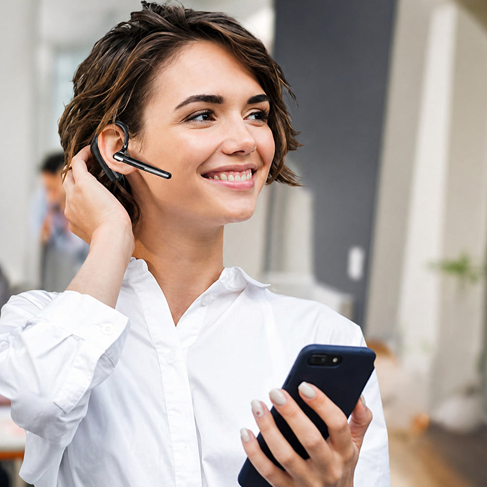 Handsfree Bluetooth Techsuit PowerTalks G6, MultiPoint, A2DP, Čierna