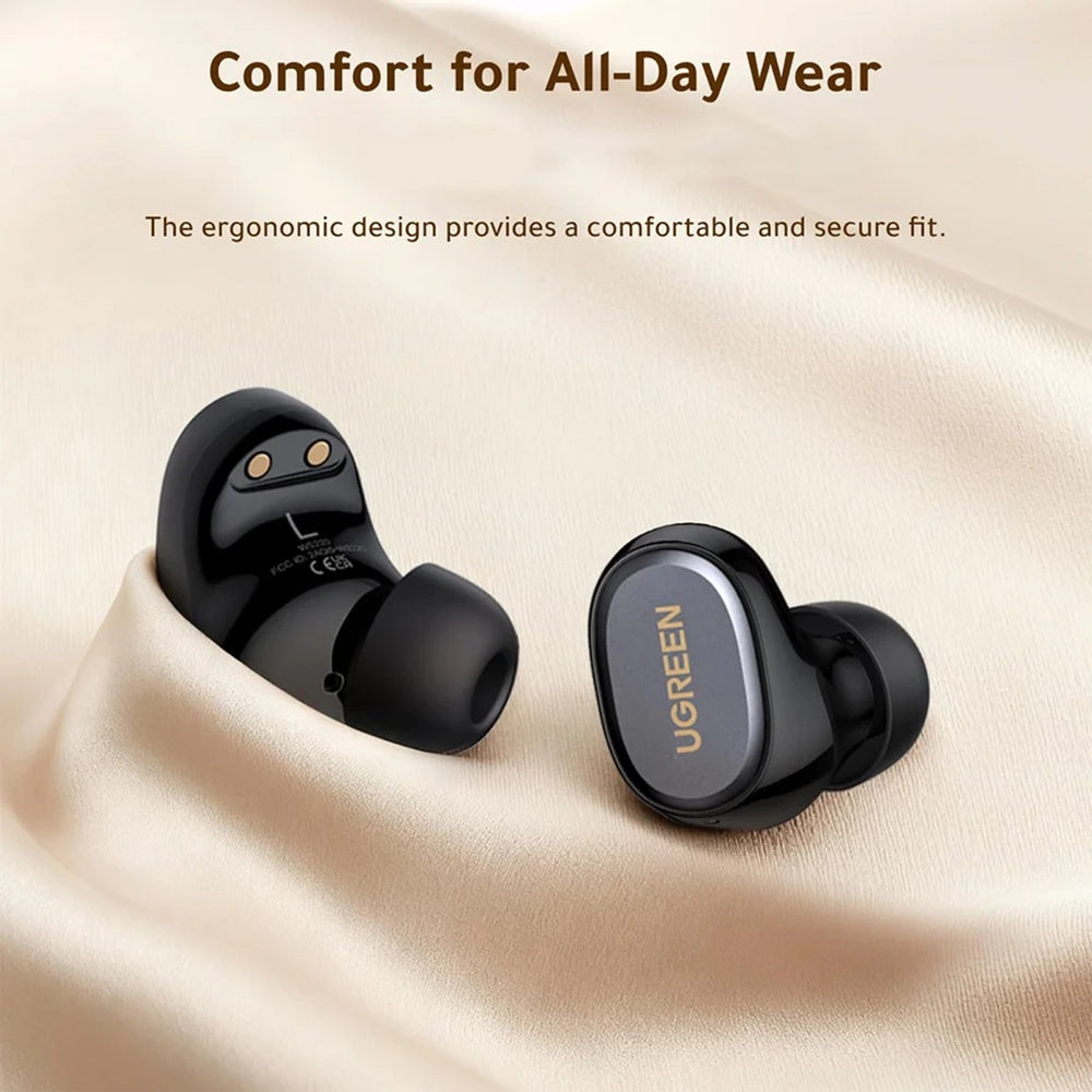 Handsfree Bluetooth UGREEN Dots (75628), TWS, MultiPoint, Čierna
