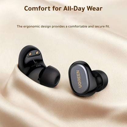Handsfree Bluetooth UGREEN Dots (75628), TWS, MultiPoint, Čierna