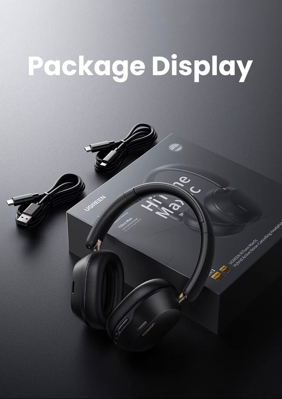 Handsfree Bluetooth UGREEN HP203, A2DP, ANC, Čierna