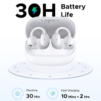 Handsfree Bluetooth UGREEN S6 ClipBuds Magic WS208, TWS, Biela