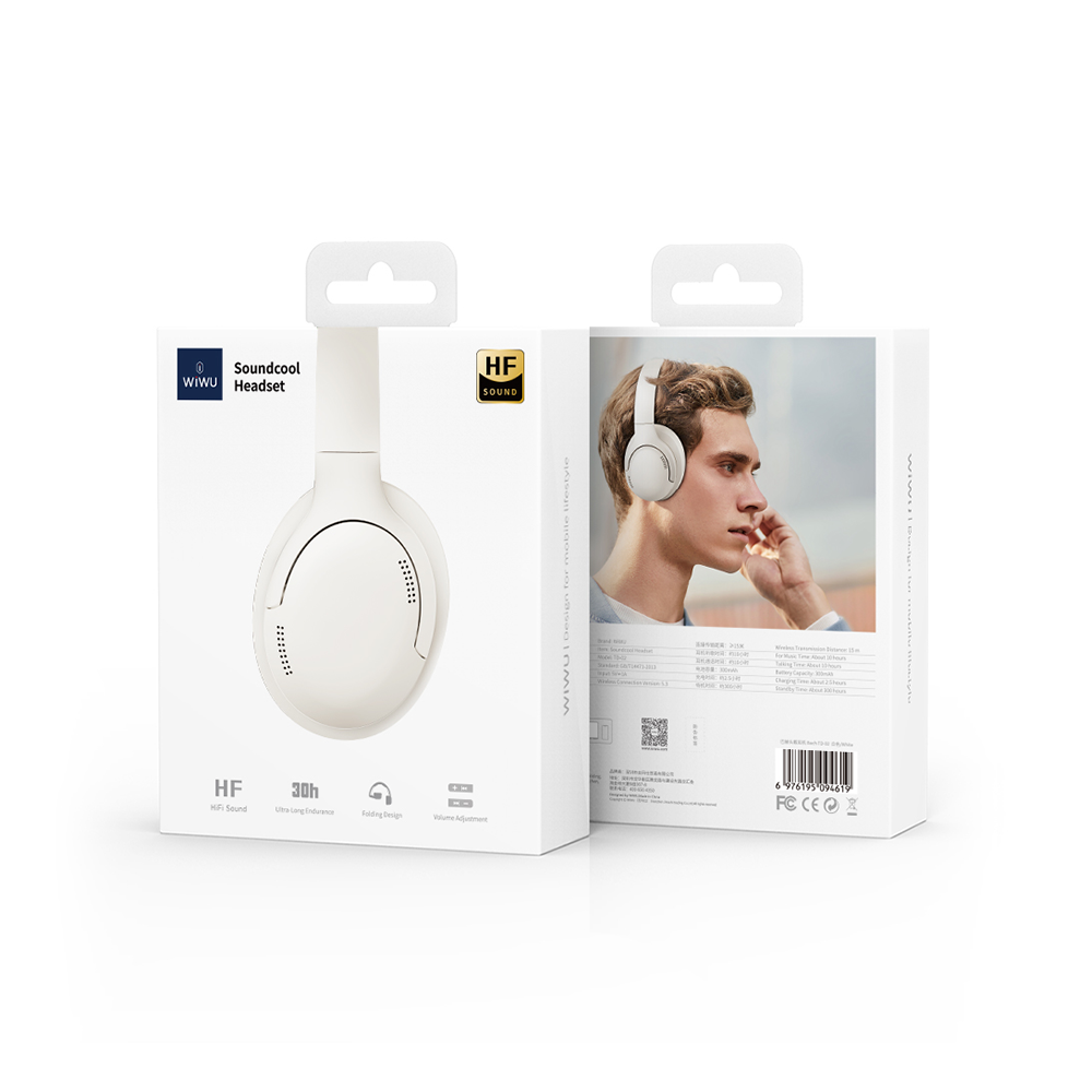 Handsfree Bluetooth WiWu TD-02, A2DP, biele 