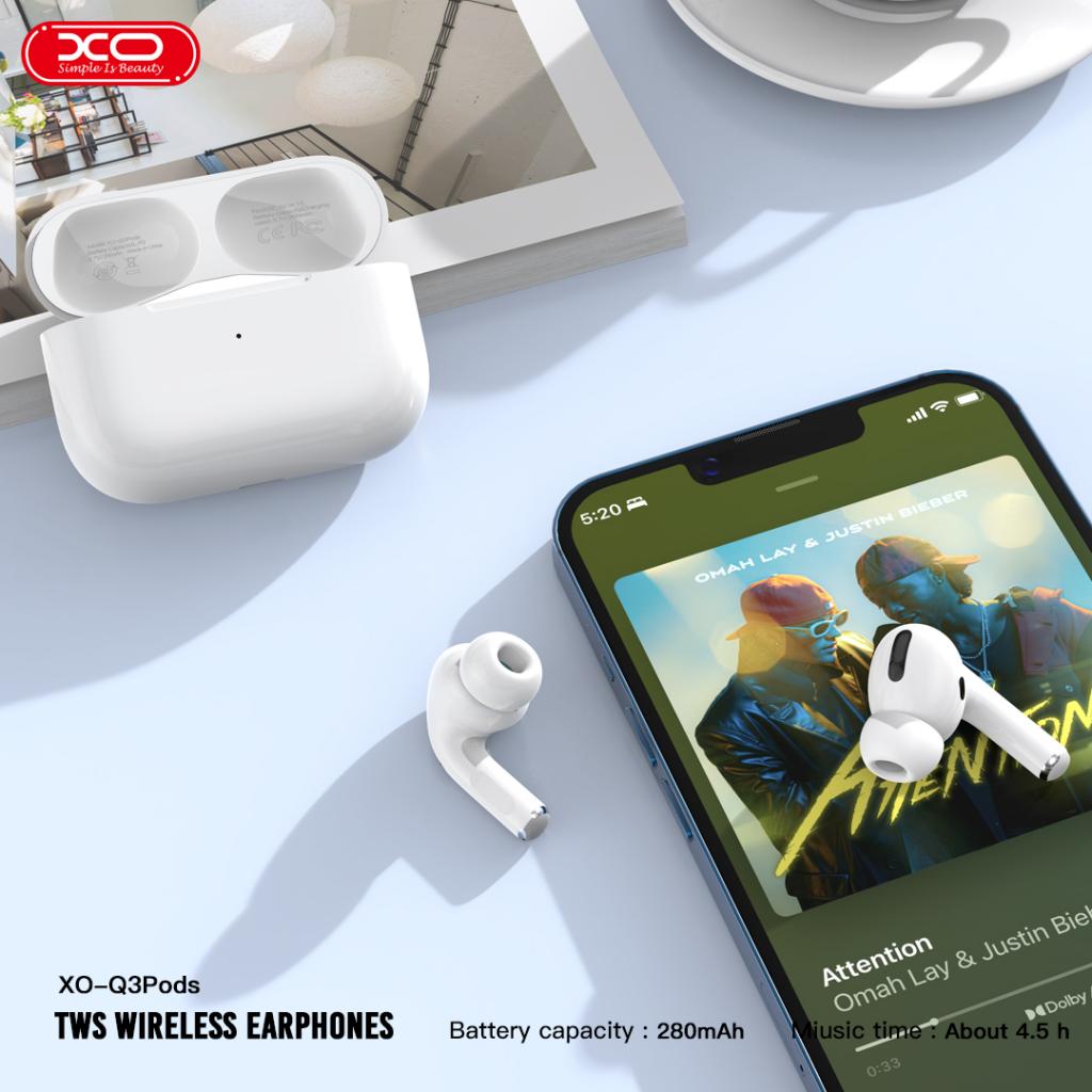 Handsfree Bluetooth XO Design Q3 Pods, TWS, Biela