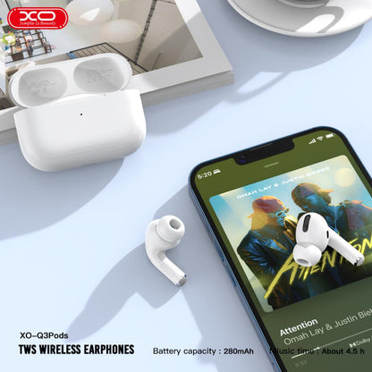 Handsfree Bluetooth XO Design Q3 Pods, TWS, Biela
