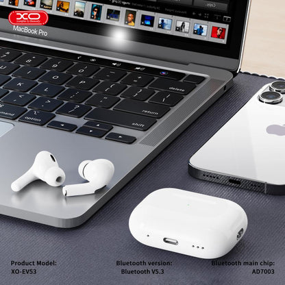 Handsfree Bluetooth XO Design EV53, TWS, ANC, Biela