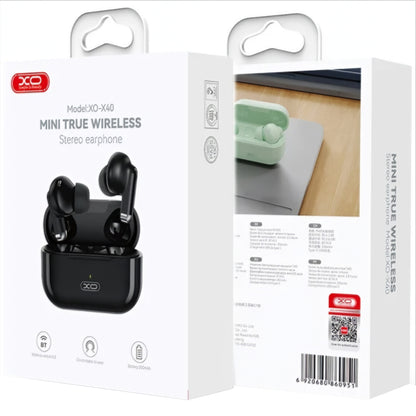 Handsfree Bluetooth XO Design X40, TWS, Čierna