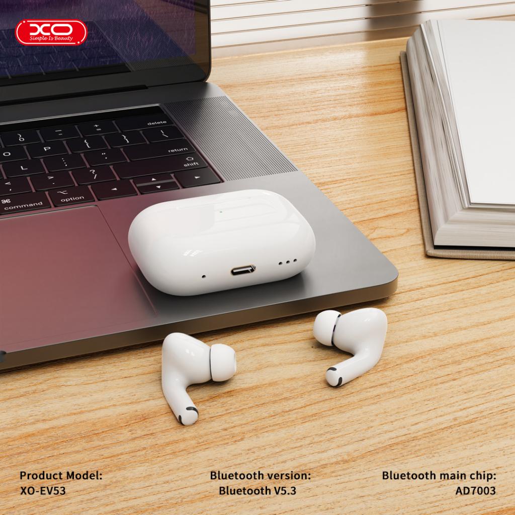 Handsfree Bluetooth XO Design EV53, TWS, ANC, Biela