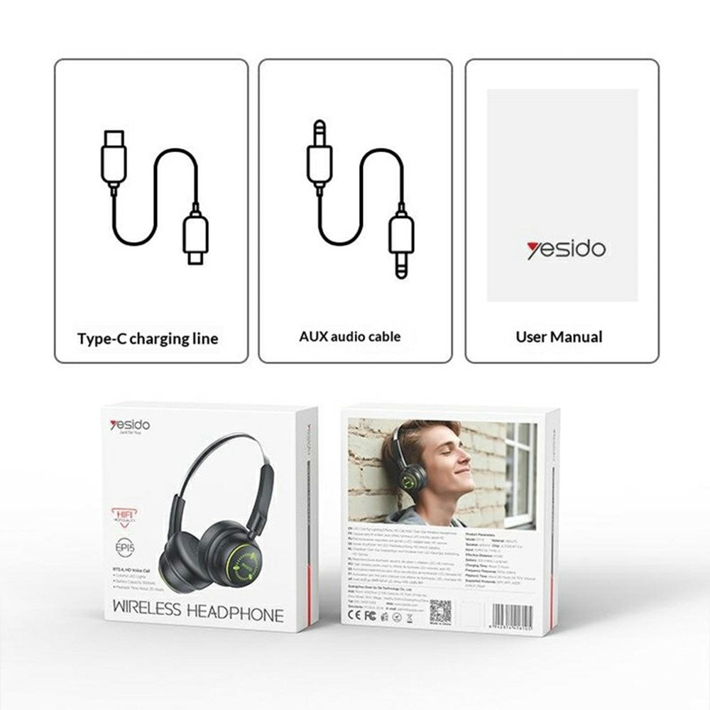 Handsfree Bluetooth Yesido EP15 Kids, A2DP, Čierna
