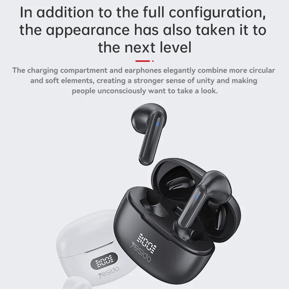 Handsfree Bluetooth Yesido TWS19, TWS, Čierna