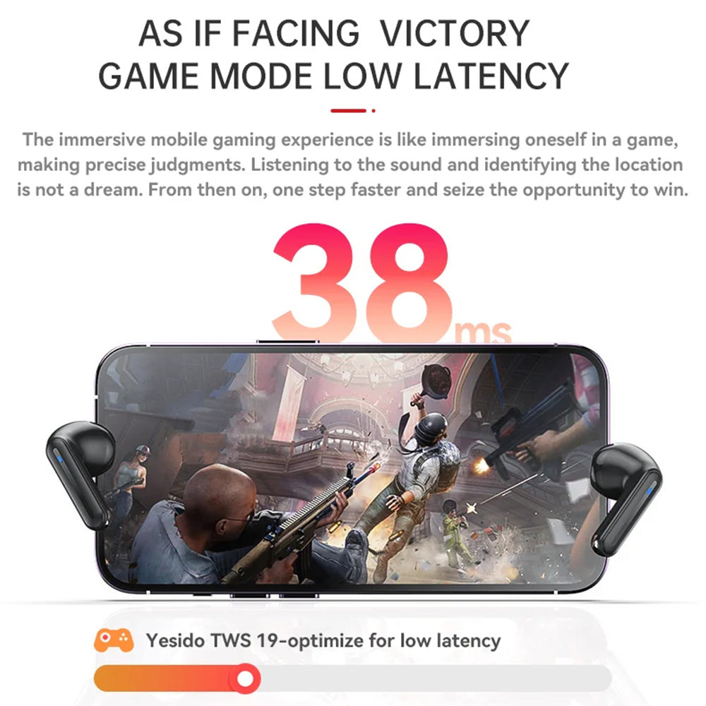 Handsfree Bluetooth Yesido TWS19, TWS, Čierna