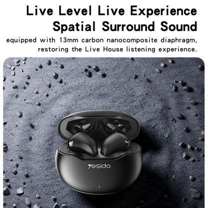 Handsfree Bluetooth Yesido TWS21, TWS, Čierna