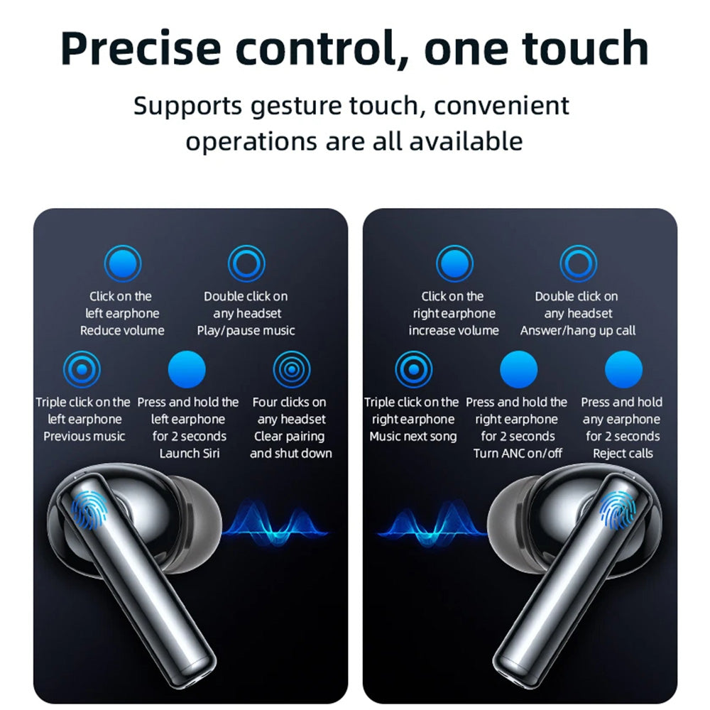 Handsfree Bluetooth Yesido TWS23, TWS, ANC, Čierna