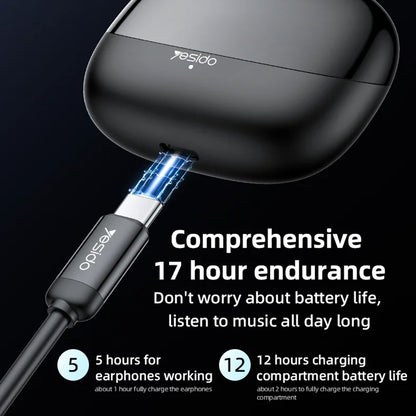 Handsfree Bluetooth Yesido TWS26, TWS, Čierna