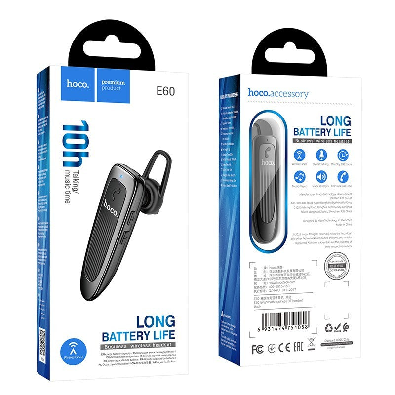 Handsfree Bluetooth HOCO E60 Brightness, A2DP, Čierna