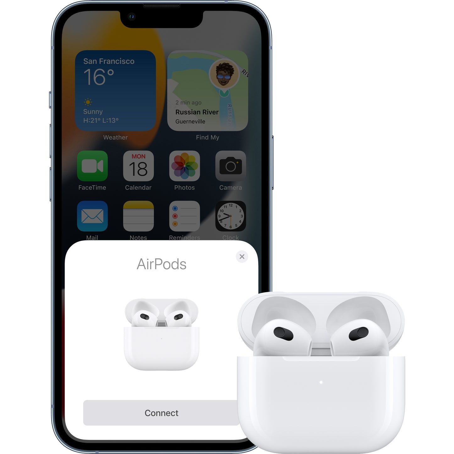 Handsfree Bluetooth Apple Airpods 3, Biela MME73ZM/A