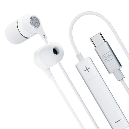 Handsfree USB-C 3MK, White 