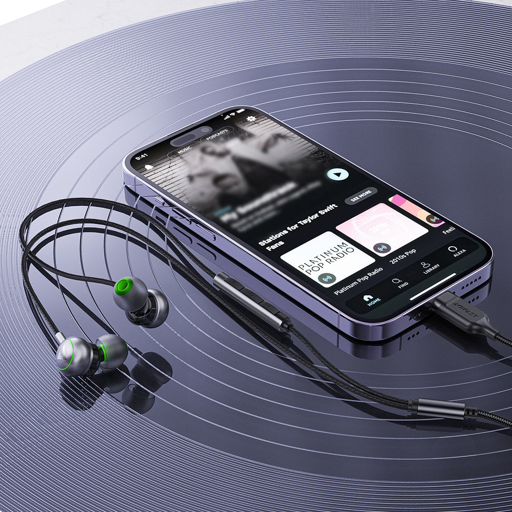 Handsfree USB-C Acefast L5, Čierna