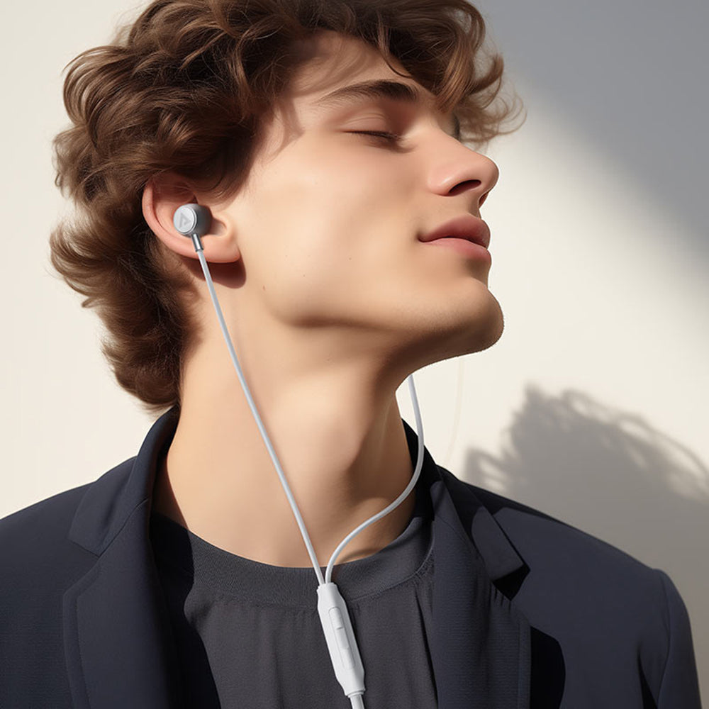 Handsfree USB-C Acefast L8, 1.2m, Sivá