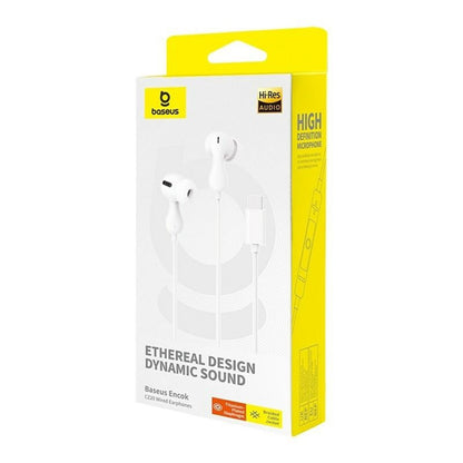 Handsfree USB-C Baseus Encok CZ20, Biela A00171400213-00