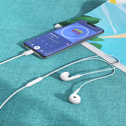 Handsfree USB-C Borofone BM100 Max Fuente, Biela