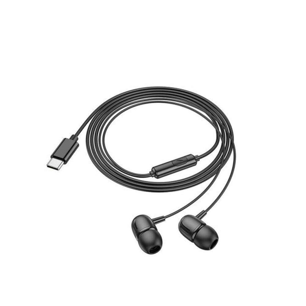 Handsfree USB-C Borofone BM77 Delicious, Čierna