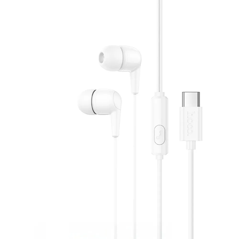 Handsfree USB-C HOCO M97, Biela